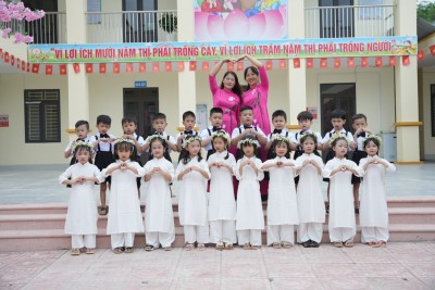 NHỮNG KHOẢNH KHẮC ĐÁNG NHỚ TRONG BUỔI CHỤP ẢNH KỶ YẾU LỚP MẪU GIÁO LỚN D1 – TRƯỜNG MẦM NON SƠN CA